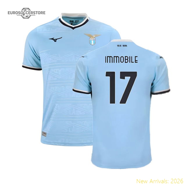 2024-2025 Lazio Home Shirt (Immobile 17)-Football Shirts Shop