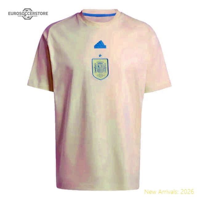 2024-2025 Spain Travel Tee (Yellow) (Hermoso 10)-Football Shirts Shop