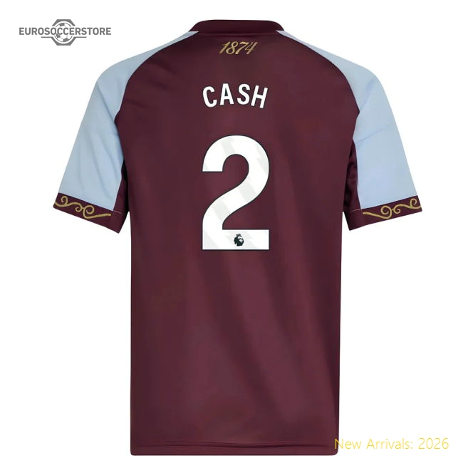2025-2026 Aston Villa Home Shirt (Kids) (Cash 2)-Football Shirts Shop