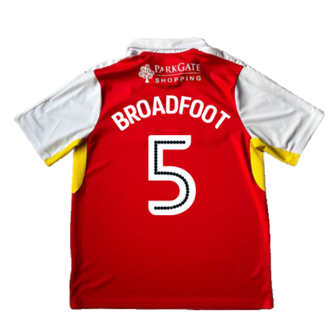 Rotherham 2016-17 Home Shirt ((Good) XL) (Broadfoot 5)-Football Shirts Shop