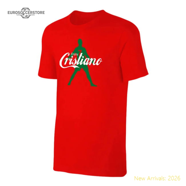 Ronaldo Cola T-Shirt - Red-Football Shirts Shop