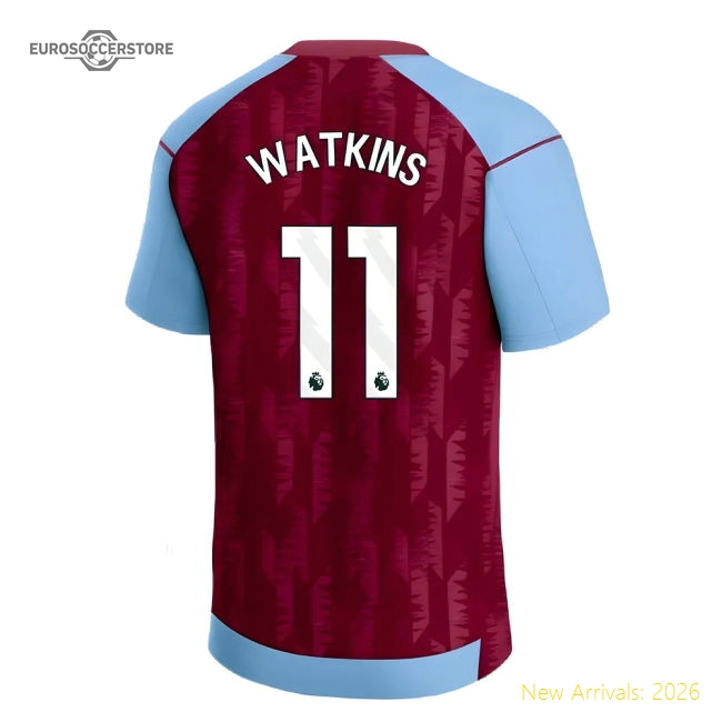 2023-2024 Aston Villa Home Shirt (Kids) (Watkins 11)-Football Shirts Shop