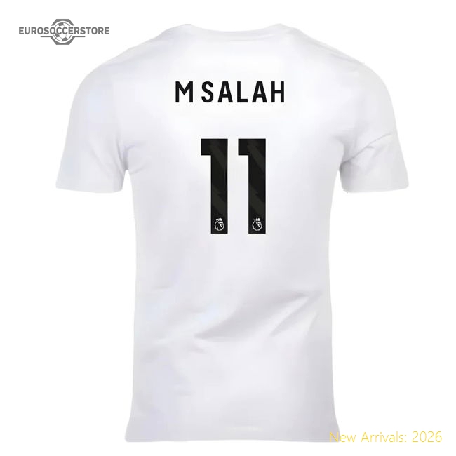 2023-2024 Liverpool Crest Tee (White) (M Salah 11)-Football Shirts Shop