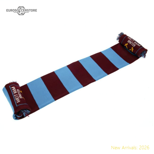 West Ham United FC Narrow Bar Scarf-Football Shirts Shop