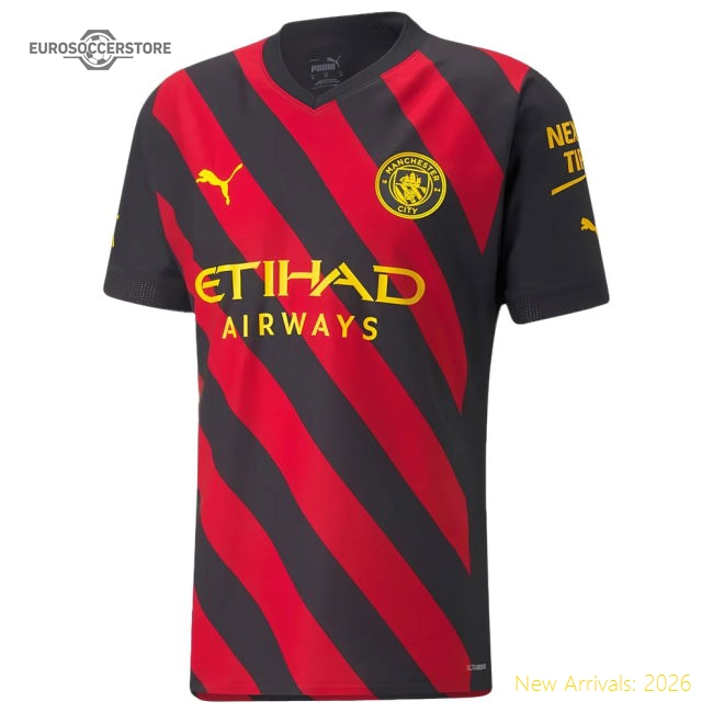 2022-2023 Man City Authentic Away Shirt (HAALAND 9)-Football Shirts Shop