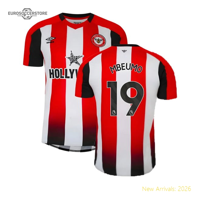2023-2024 Brentford Home Shirt (Mbeumo 19)-Football Shirts Shop