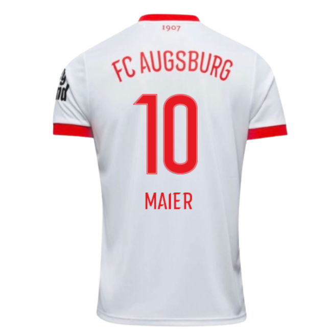 2025-2026 FC Augsburg Home Shirt (Maier 10)-Football Shirts Shop