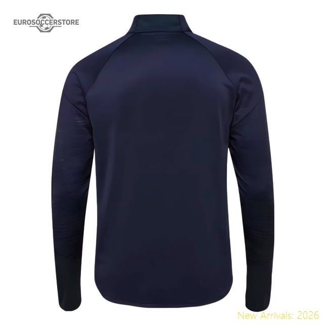 2024-2025 Denmark Pro Half Zip Sweat Top (Marine)-Football Shirts Shop