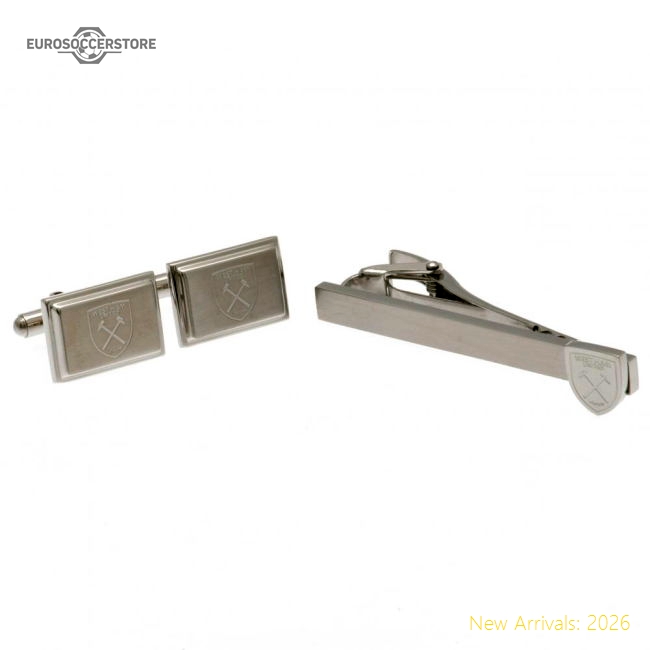 West Ham United FC Tie Slide & Cufflink Set-Football Shirts Shop