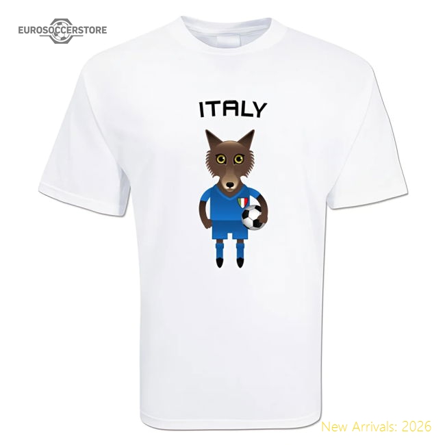 Italy Mascot Soccer T-shirt-Football Shirts Shop