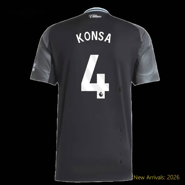 2025-2026 Aston Villa Away Shirt (Konsa 4)-Football Shirts Shop