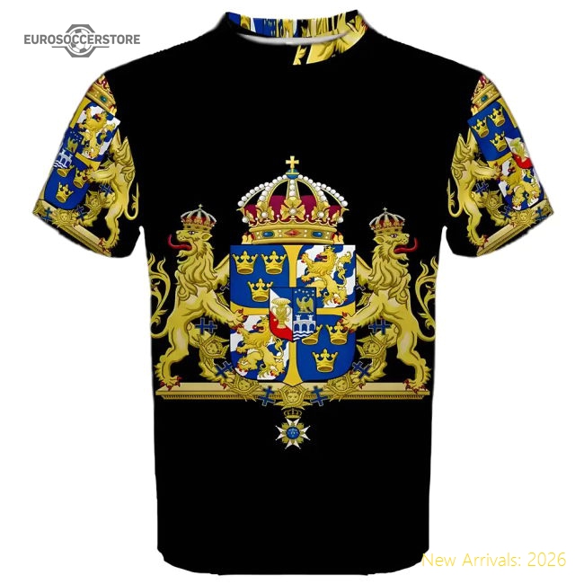 Sweden Coat of Arms Sublimated Sports Jersey-Football Shirts Shop