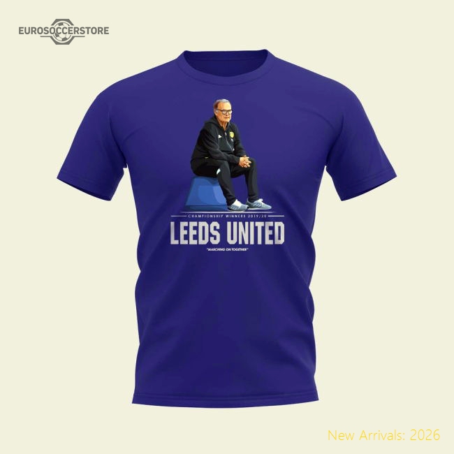 Marcelo Bielsa Leeds T-Shirt (Blue)-Football Shirts Shop