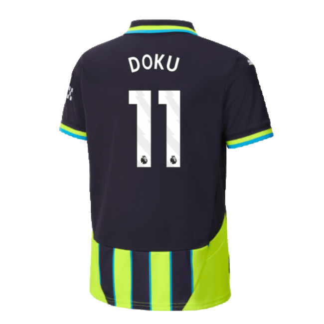2024-2025 Man City Away Shirt (Kids) (Doku 11)-Football Shirts Shop
