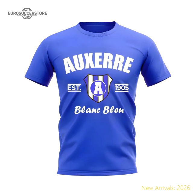 Auxerre Established Football T-Shirt (Royal)-Football Shirts Shop