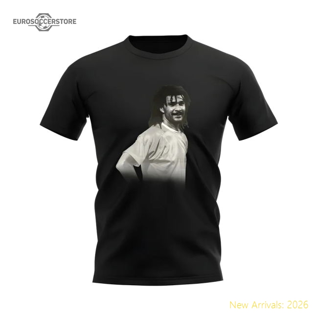 Ruud Gullit Holland Legend T-Shirt (Black)-Football Shirts Shop