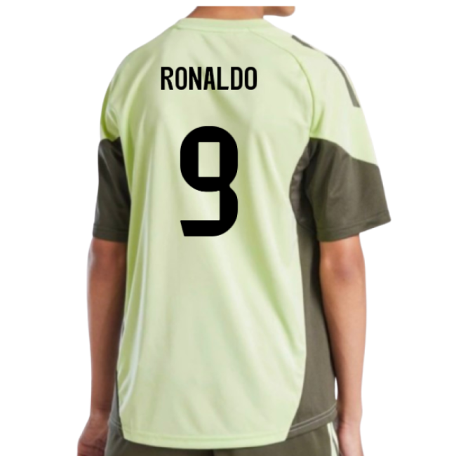2025-2026 Real Madrid Training Jersey (Almost Lime) - Kids (Ronaldo 9)-Football Shirts Shop