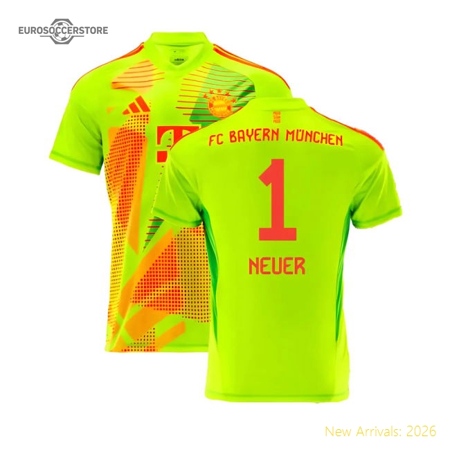2024-2025 Bayern Munich Home Goalkeeper Shirt (Yellow) (Neuer 1)-Football Shirts Shop
