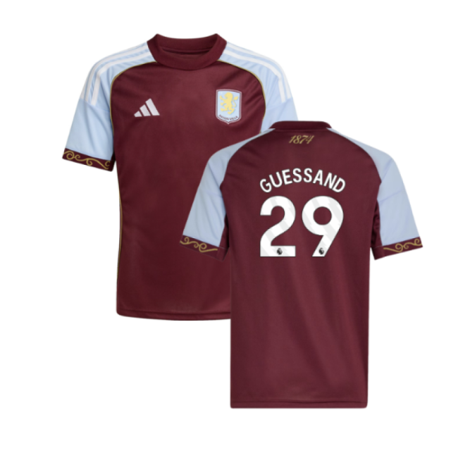 2025-2026 Aston Villa Home Shirt (Kids) (Guessand 29)-Football Shirts Shop