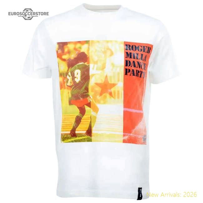 Pennarello: LPFC - Roger Milla T-Shirt - White-Football Shirts Shop