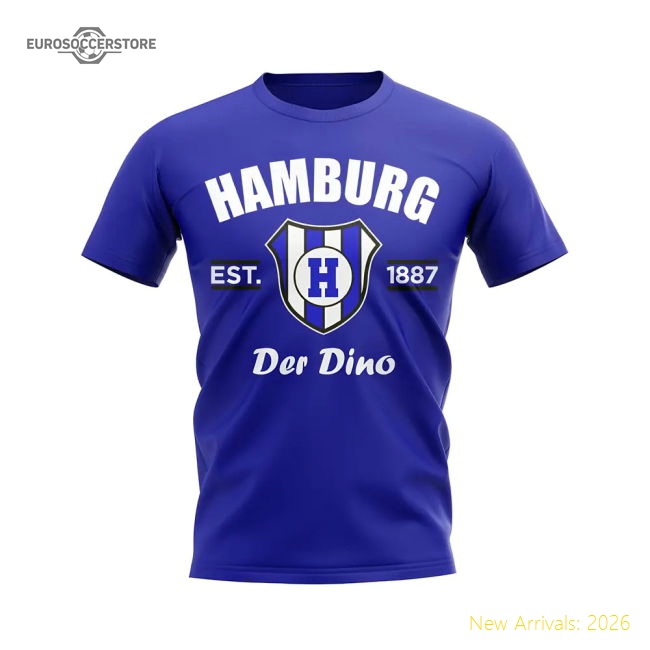 Hamburg Established Football T-Shirt (Blue)-Football Shirts Shop