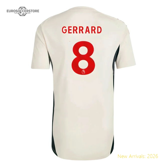 2025-2026 Liverpool Training Jersey (White) (Gerrard 8)-Football Shirts Shop