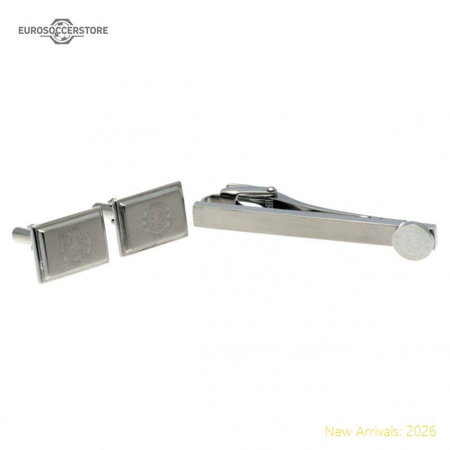 Chelsea FC Tie Slide & Cufflink Set-Football Shirts Shop