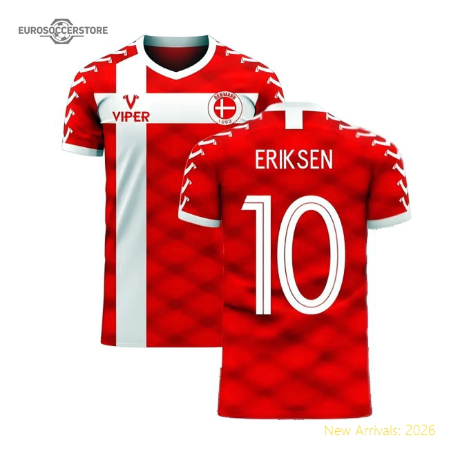 Denmark 2025-2026 Home Concept Football Kit (Viper) (ERIKSEN 10)-Football Shirts Shop