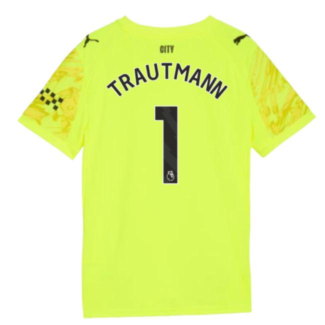 2025-2026 Man City Goalkeeper Third Shirt (Yellow) - Kids (Trautmann 1)-Football Shirts Shop