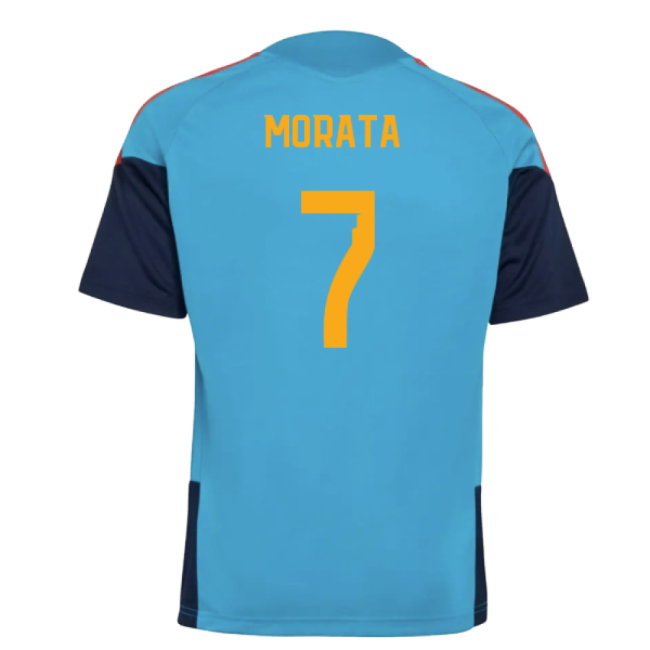 2025-2025 Spain Training Jersey (Bold Aqua) - Kids (Morata 7)-Football Shirts Shop