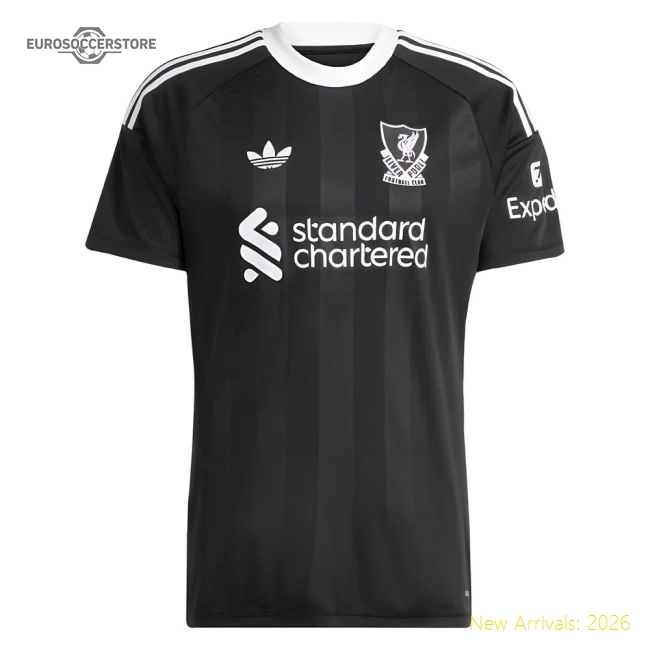 2025-2026 Liverpool Third Goalkeeper Shirt (Black) (Your Name)-Football Shirts Shop