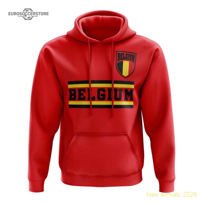 Belgium Core Football Country Hoody (Red)-Football Shirts Shop