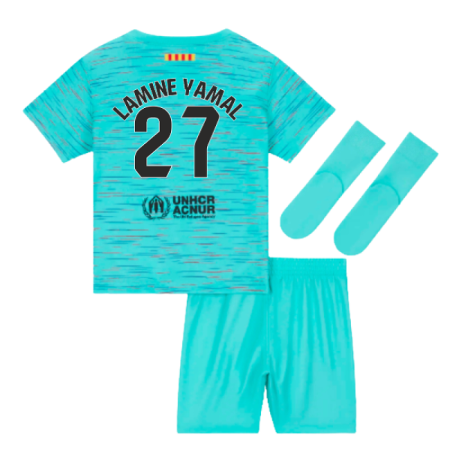 2023-2024 Barcelona Infants Baby Third Kit (Lamine Yamal 27)-Football Shirts Shop