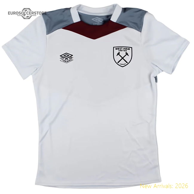 2024-2025 West Ham Training Jersey (Arctic Ice) - Kids (Your Name)-Football Shirts Shop