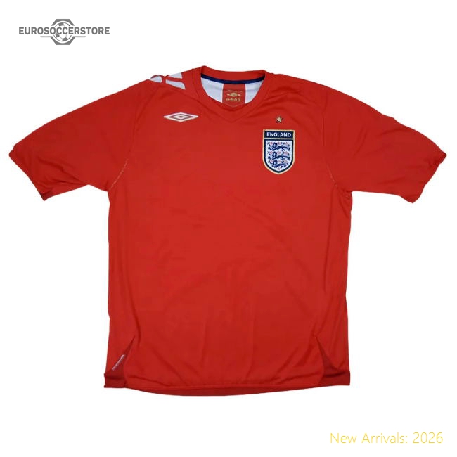 2006-2007 England Away Shirt (Kids)-Football Shirts Shop