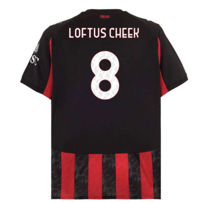 2025-2026 AC Milan Home Shirt (Loftus Cheek 8)-Football Shirts Shop