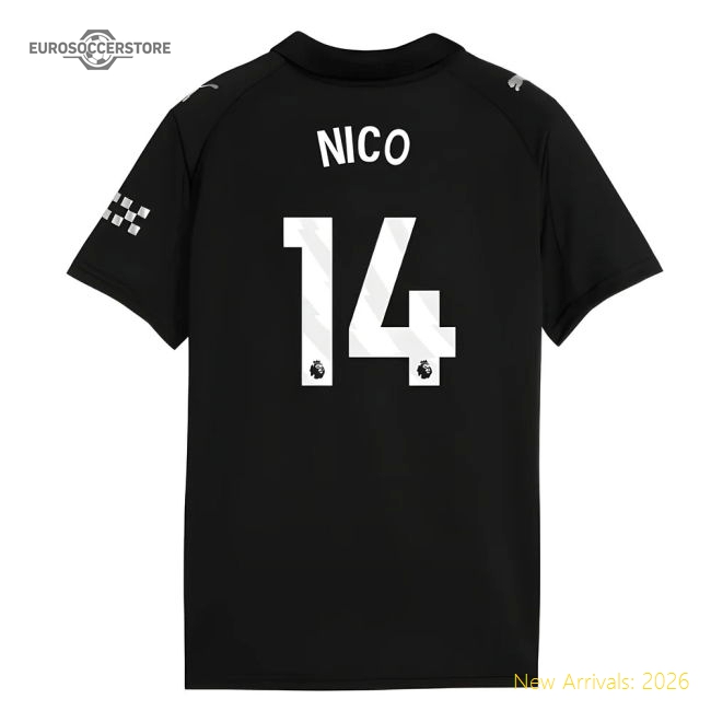 2025-2026 Man City Away Shirt (Kids) (Nico 14)-Football Shirts Shop