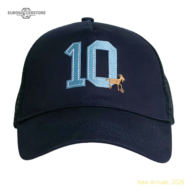 Argentina Messi GOAT 10 Trucker Blue-Football Shirts Shop