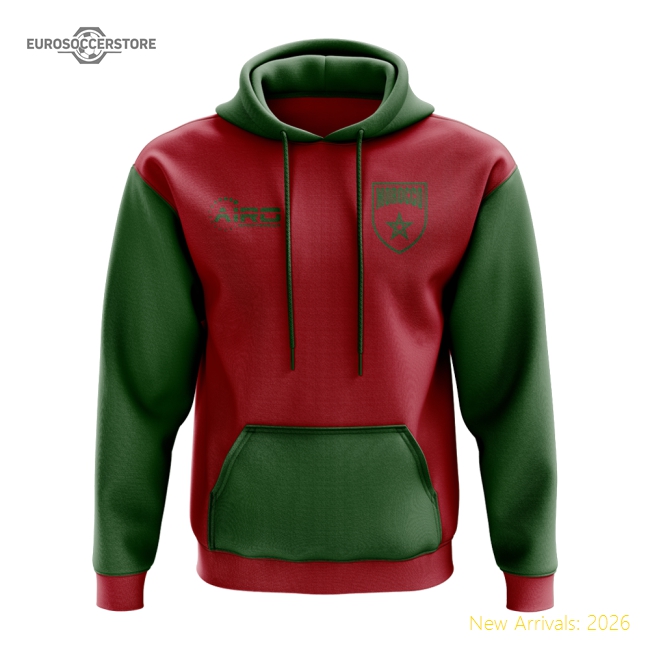 Morocco Concept Country Football Hoody (Red)-Football Shirts Shop