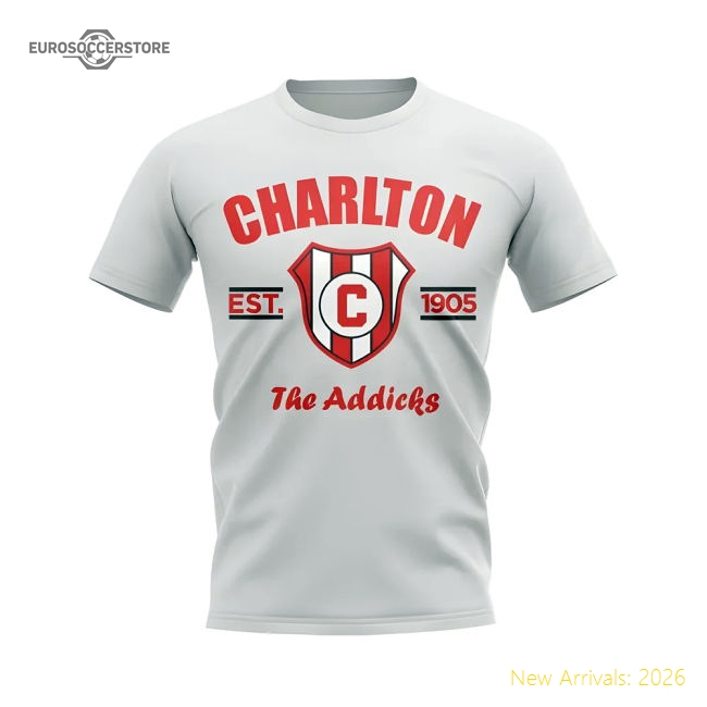 Charlton Established Football T-Shirt (White)-Football Shirts Shop