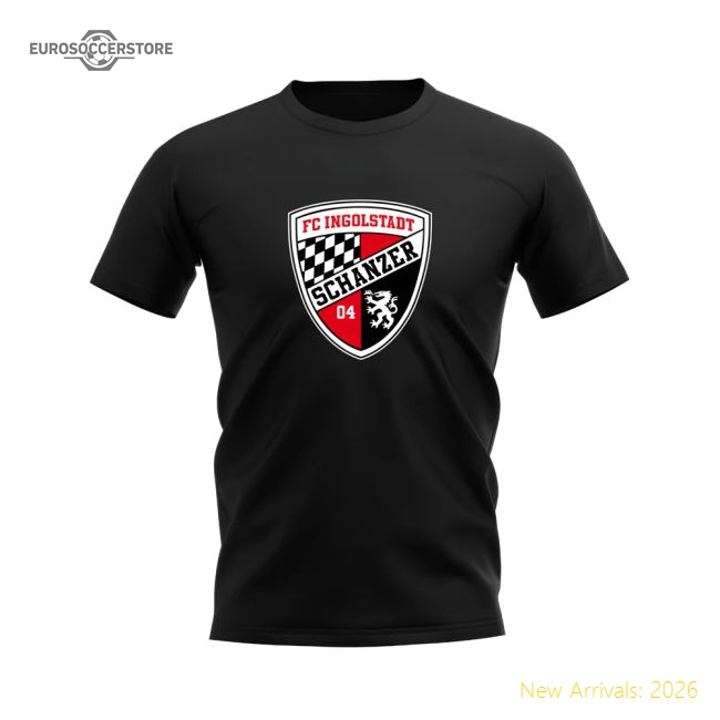 Ingolstadt Badge T-shirt (Black)-Football Shirts Shop