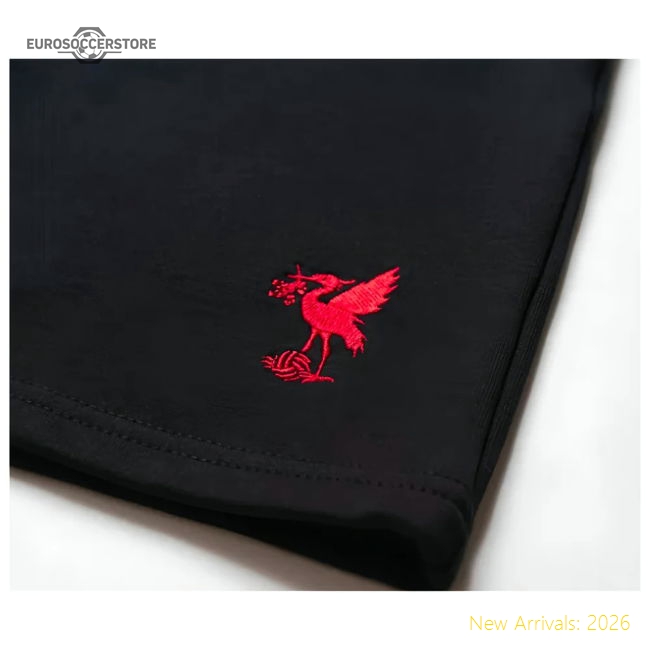 Liverpool The Bird Shorts (Black)-Football Shirts Shop