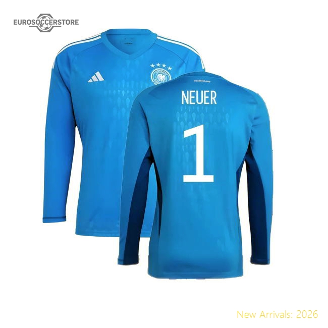 2022-2023 Germany Home Goalkeeper Shirt (Blue) (Neuer 1)-Football Shirts Shop