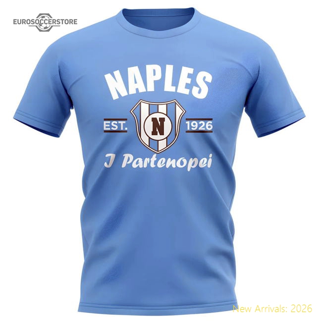 Napoli Established Football T-Shirt (Sky Blue)-Football Shirts Shop