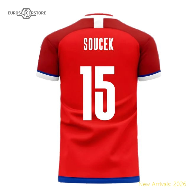 Czech Republic 2025-2026 Home Concept Kit (Libero) (SOUCEK 15)-Football Shirts Shop