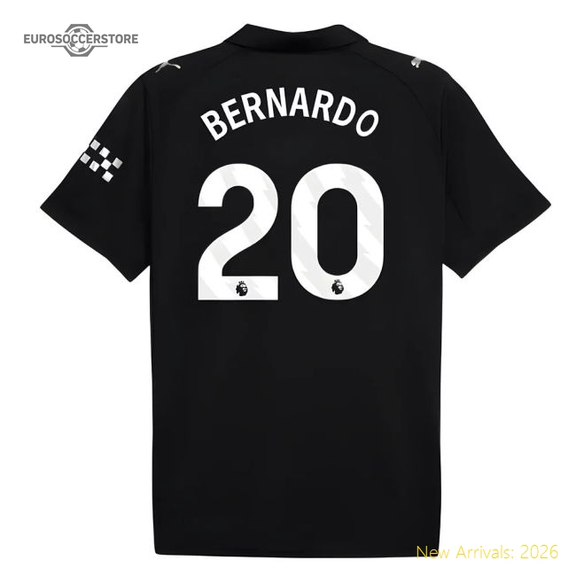 2025-2026 Man City Away Shirt (Bernardo 20)-Football Shirts Shop