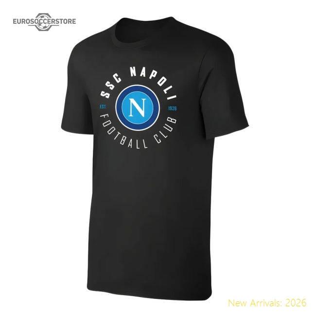 Napoli \'Circle\' t-shirt - Black-Football Shirts Shop