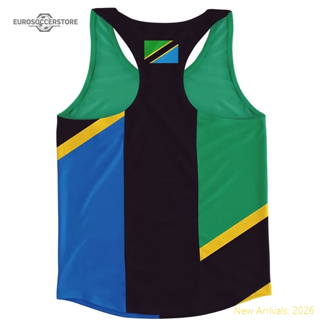 Tanzania Flag Running Vest-Football Shirts Shop