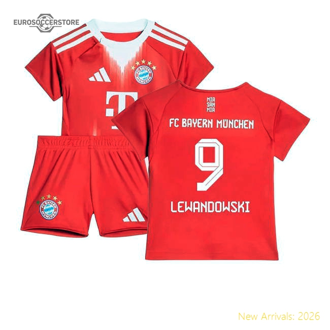 2025-2026 Bayern Munich Home Baby Kit (Lewandowski 9)-Football Shirts Shop