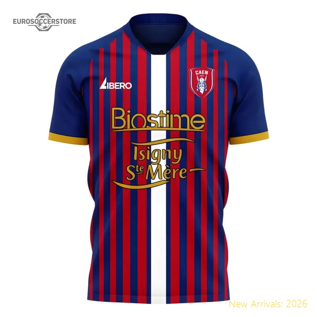 Caen 2025-2026 Home Concept Football Kit (Libero) - Baby-Football Shirts Shop